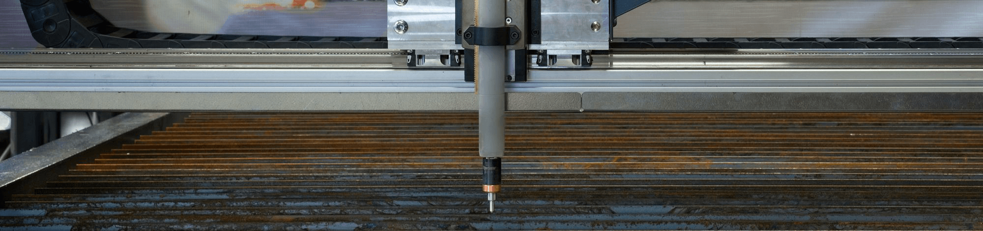 EasyScriber tool installed in Hypertherm torch on FastCut cnc table.